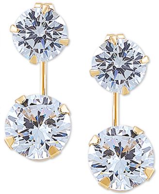 14k cubic zirconia earrings