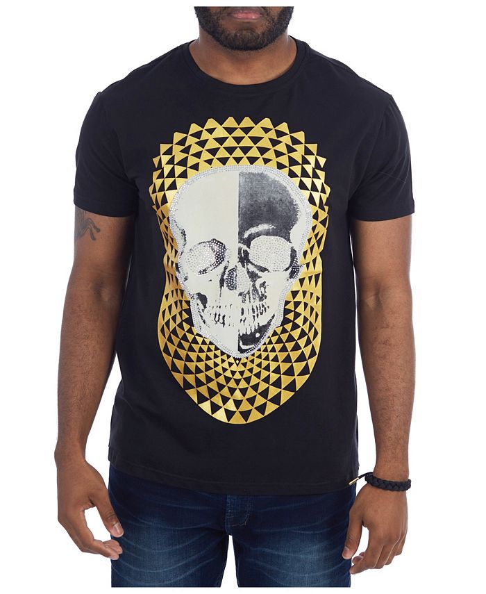 Heads Or Tails 3D Graphic Split Skull T-Shirt - Macy's