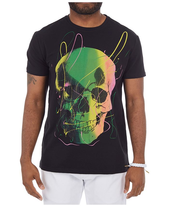 Heads Or Tails 3D Graphic Paint Spatter Skull T-Shirt & Reviews - T ...