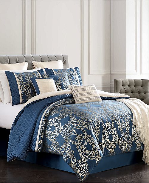 Hallmart Collectibles Barberton 14 Pc Full Comforter Set