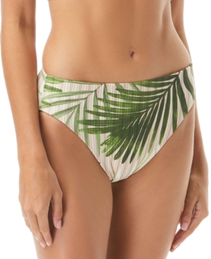 image of Vince Camuto Tropical Palm & Cat-Print Reversible High-Waist Bikini Bottoms Women-s Swimsuit