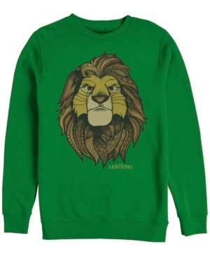 Disney Men's Lion King Noble Simba Crewneck Fleece