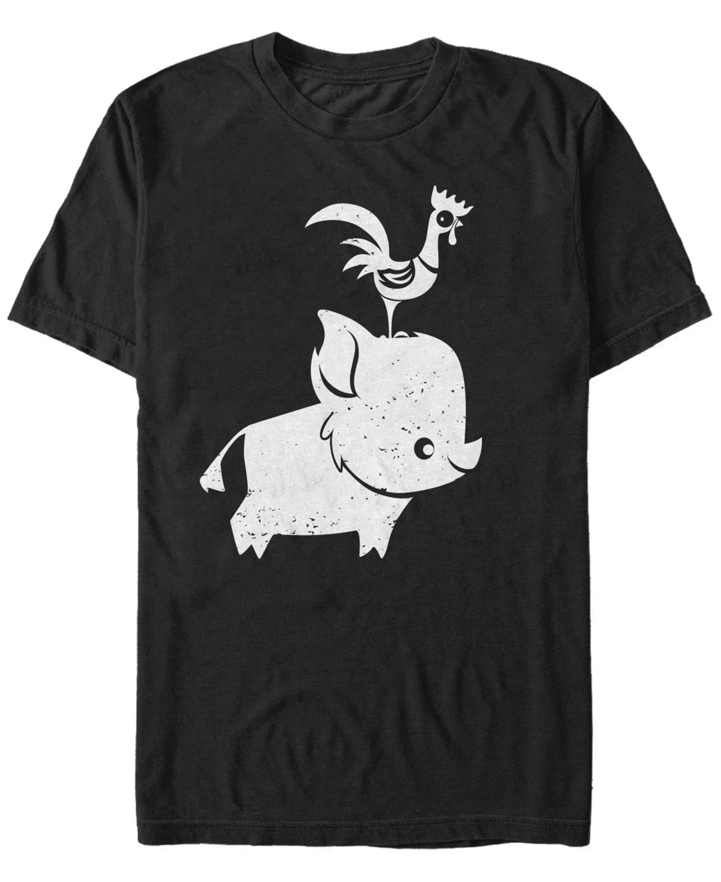 Мужская футболка Fifth Sun Disney Moana Cute Pua and Hei Hei, Short Sleeve, цвет: Чёрный — фото 1
