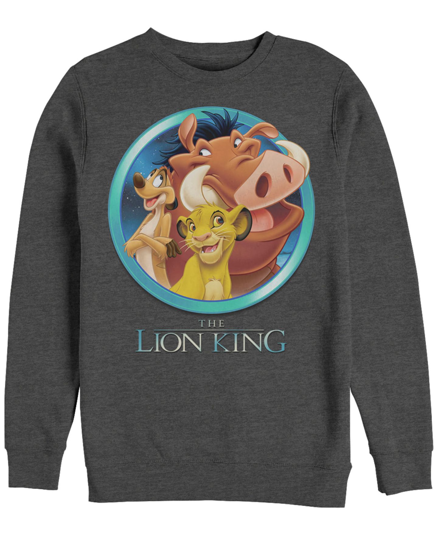 Мужские топы Fifth Sun Disney Lion King Best Friends, Crewneck Fleece, цвет: Тёмный серый — фото 1