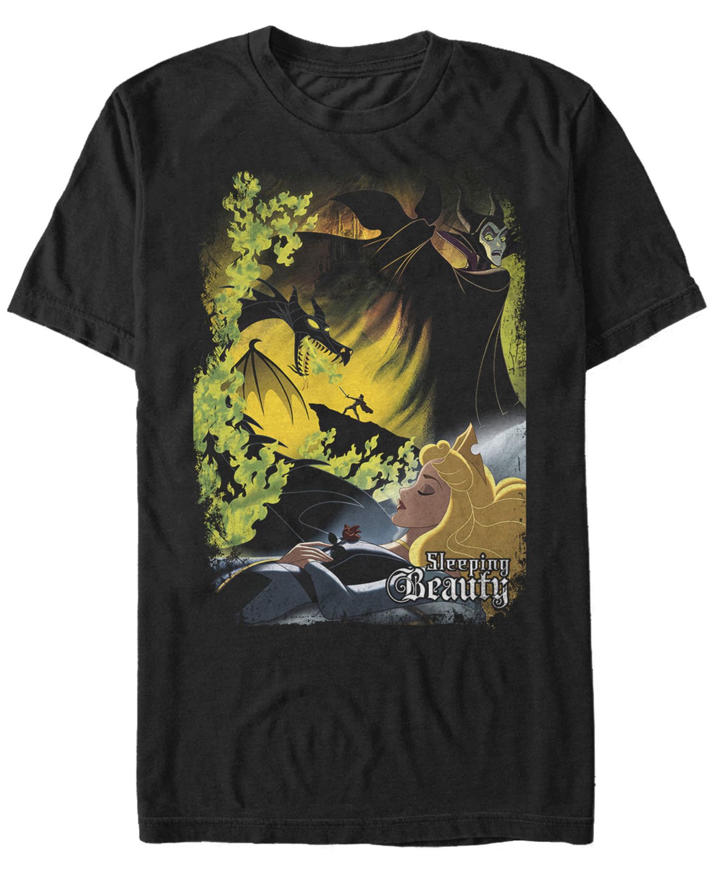 Мужская футболка Fifth Sun Disney Sleepy Beauty Poster, Short Sleeve, цвет: Чёрный — фото 1