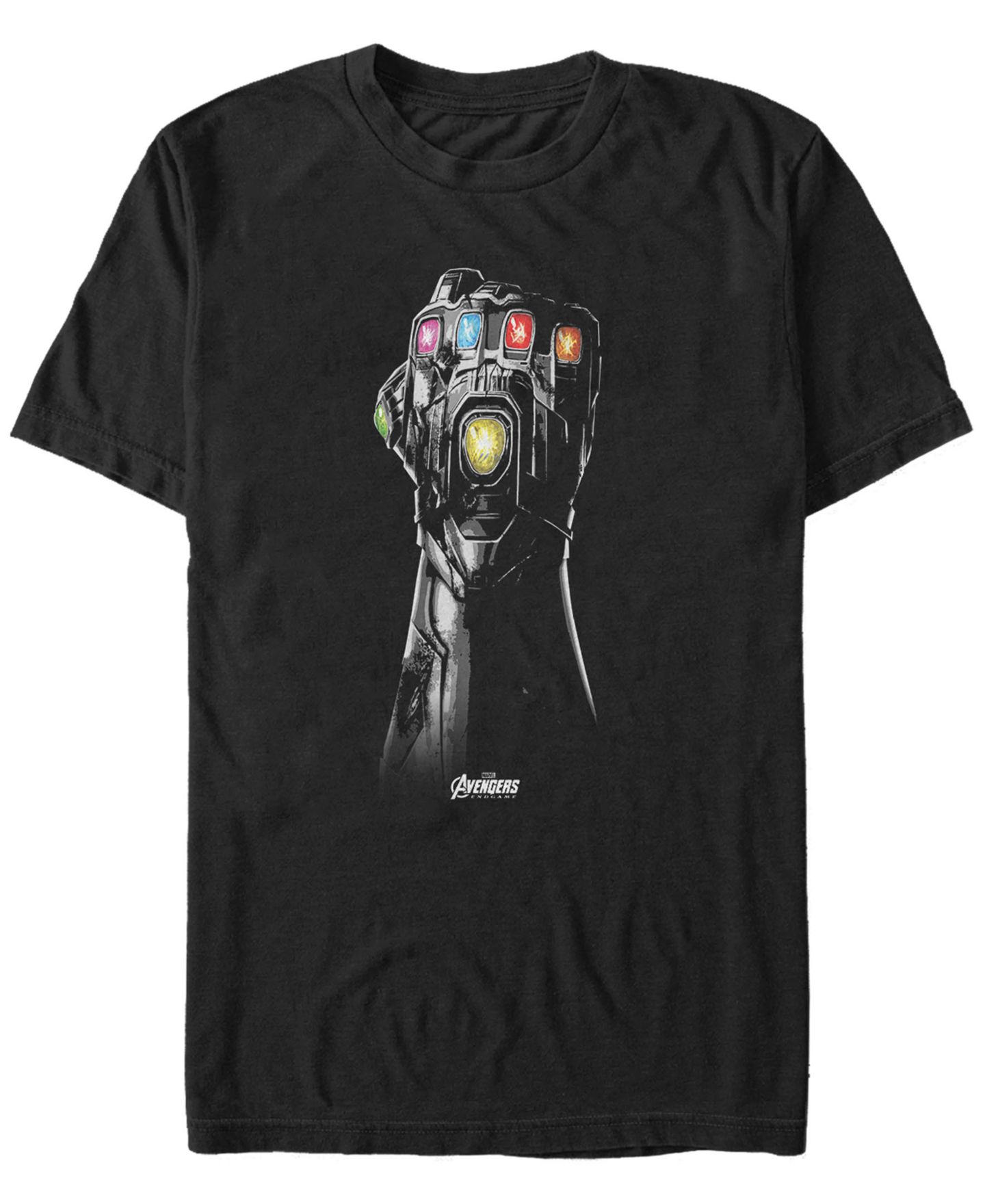 Мужская футболка Fifth Sun Marvel Avengers Endgame Grayscale Gauntlet, Short Sleeve, цвет: Чёрный — фото 1