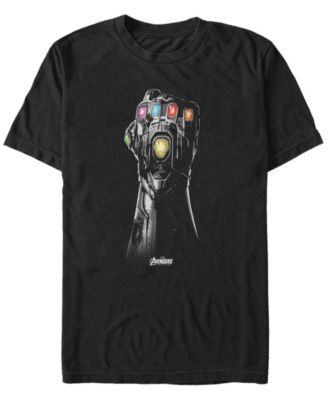 Marvel Men's Avengers Endgame Grayscale Gauntlet, Short Sleeve T-shirt