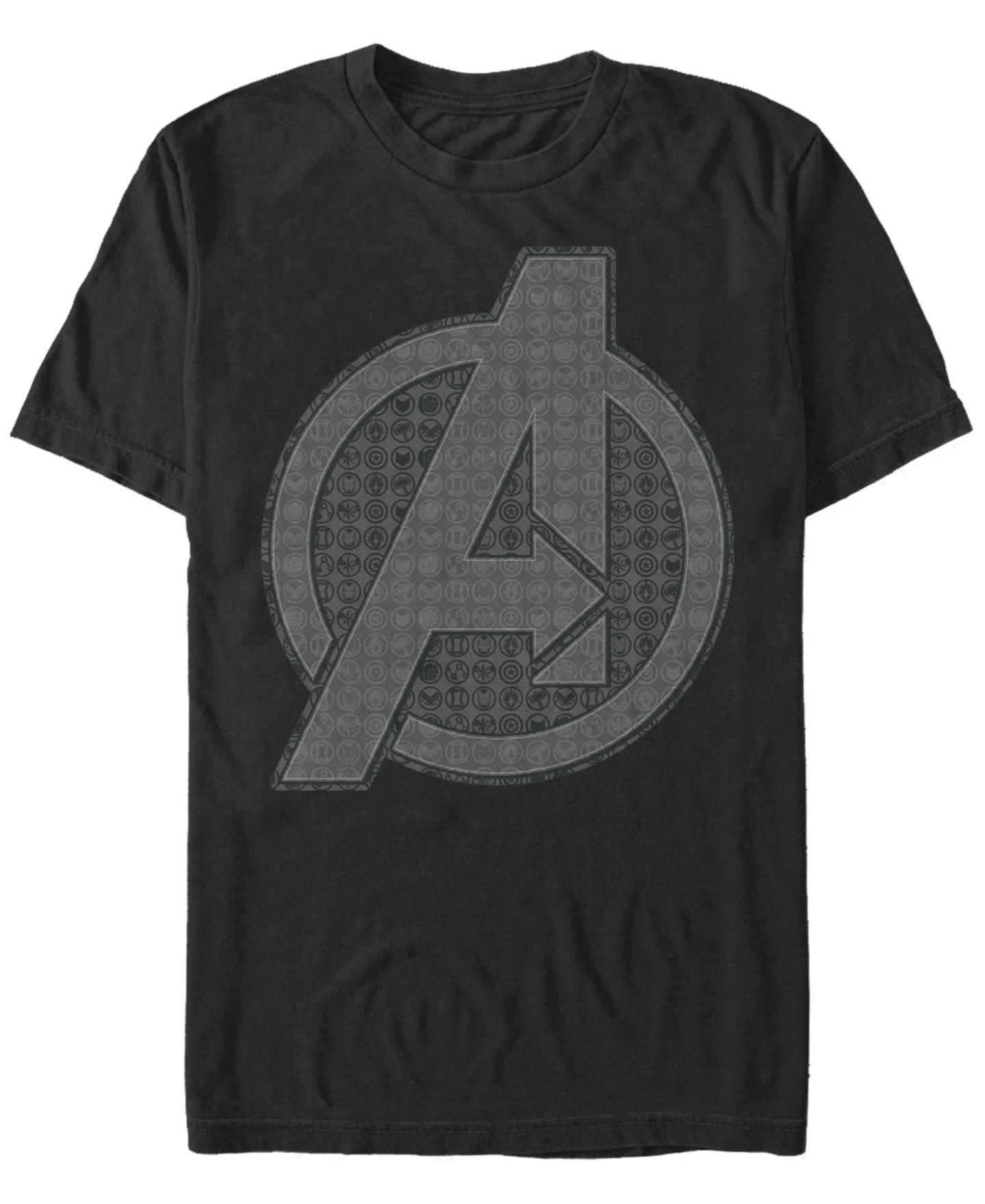 Мужская футболка Fifth Sun Marvel Avengers Endgame Grayscale Icons Logo, Short Sleeve, цвет: Чёрный — фото 1