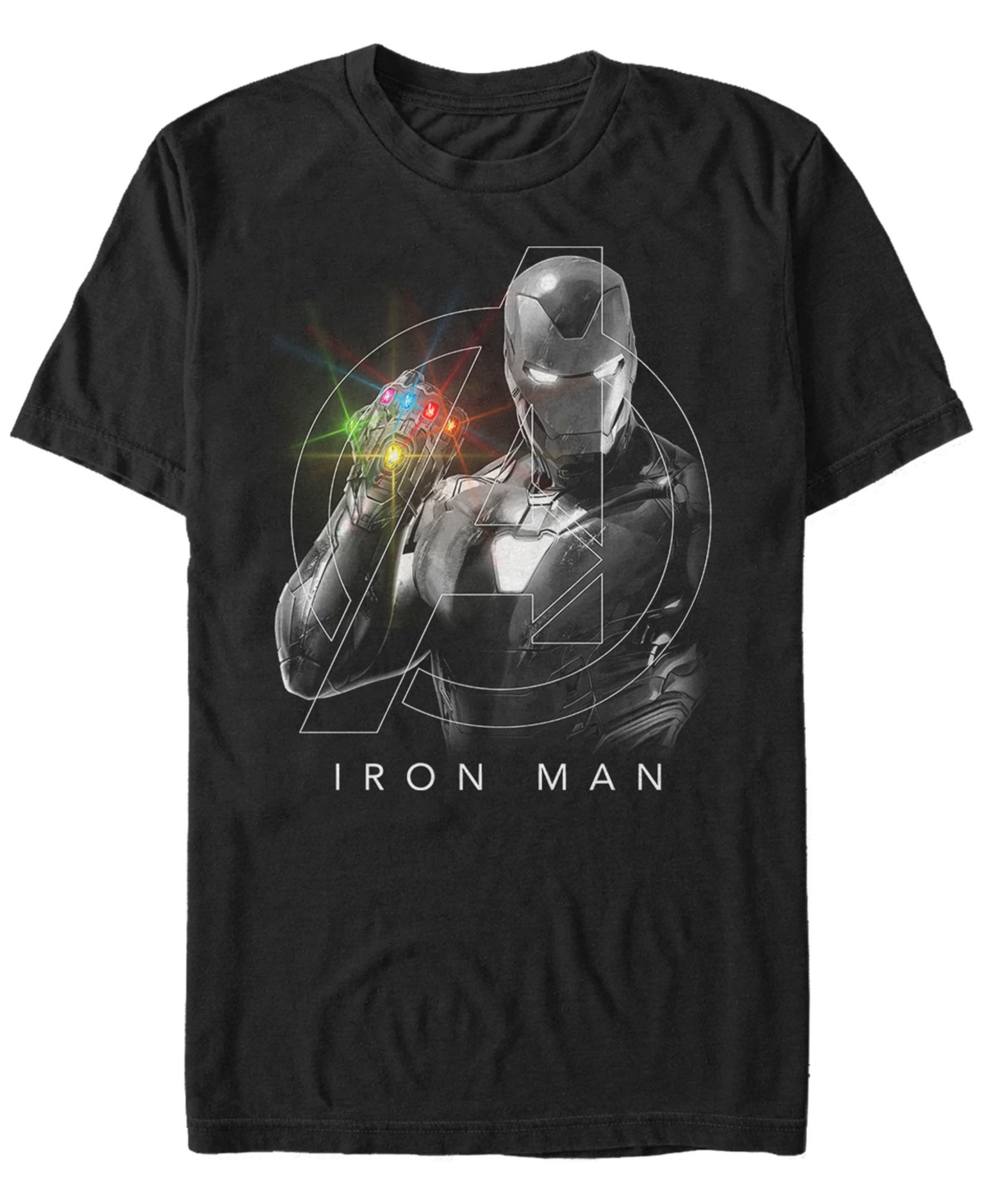 Marvel Men's Avengers Endgame Iron Man Gauntlet, Short Sleeve T-shirt - Black