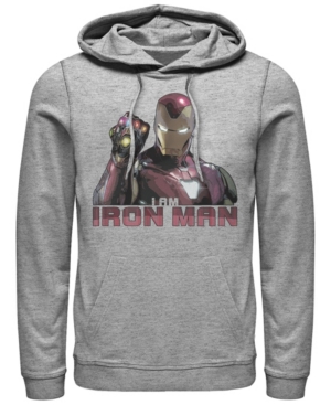 Marvel Men's Avengers Endgame I Am Iron Man Gauntlet Pullover Hoodie