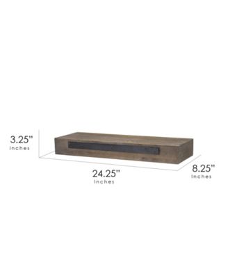 American Art Decor Rustic Wood Floating Wall Shelf