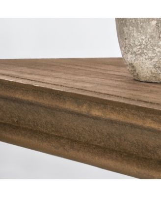 American Art Decor Rustic Wood Floating Corner Shelves, Set of 2