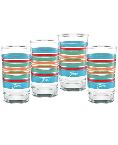 Fiesta Rainbow Radiance Stripes 7Ounce Juice Glass Set of 4 & Reviews