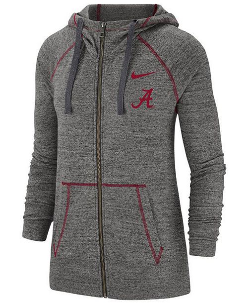 Nike Women S Alabama Crimson Tide Gym Vintage Full Zip Jacket