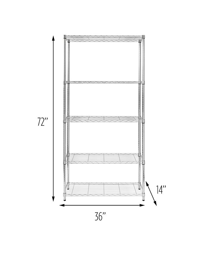 Honey Can Do 5Tier Heavy Duty Steel Shelving Unit Macy's