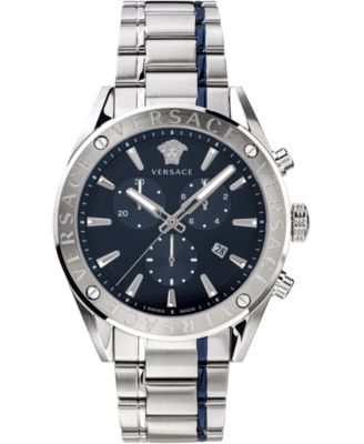 Versace - Men's Swiss V-Chrono Two-Tone Stainless Steel Bracelet Watch 44mm