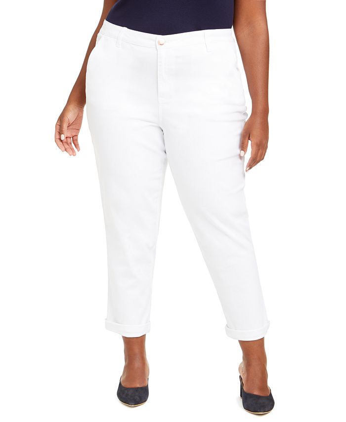 Celebrity Pink Trendy Plus Size High-Rise Relaxed Trousers - Macy's