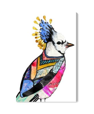 Expensive Bird Blanc Canvas Art - 24" x 16" x 1.5"
