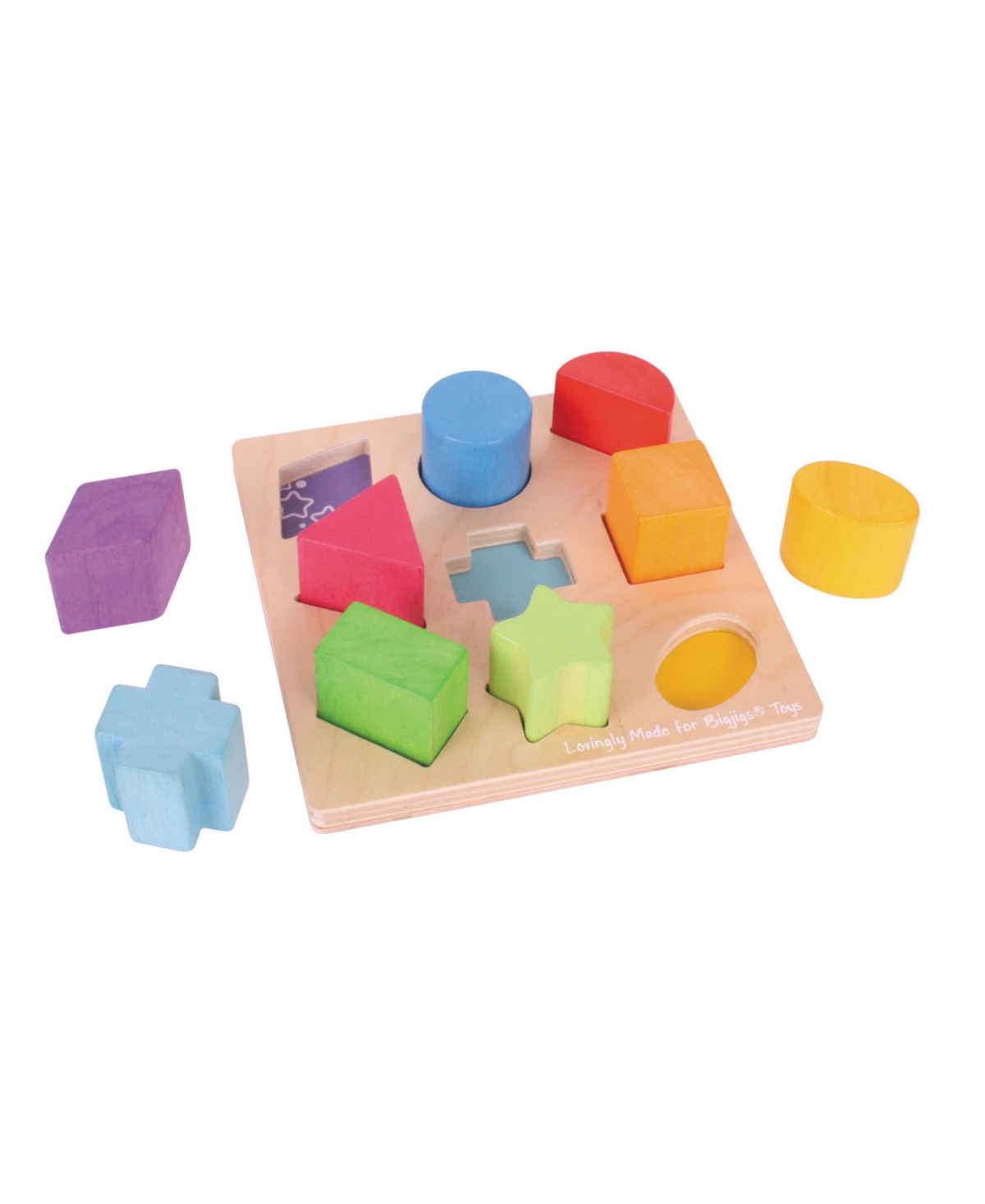 Bigjigs Toys First Shapes Board In Multi