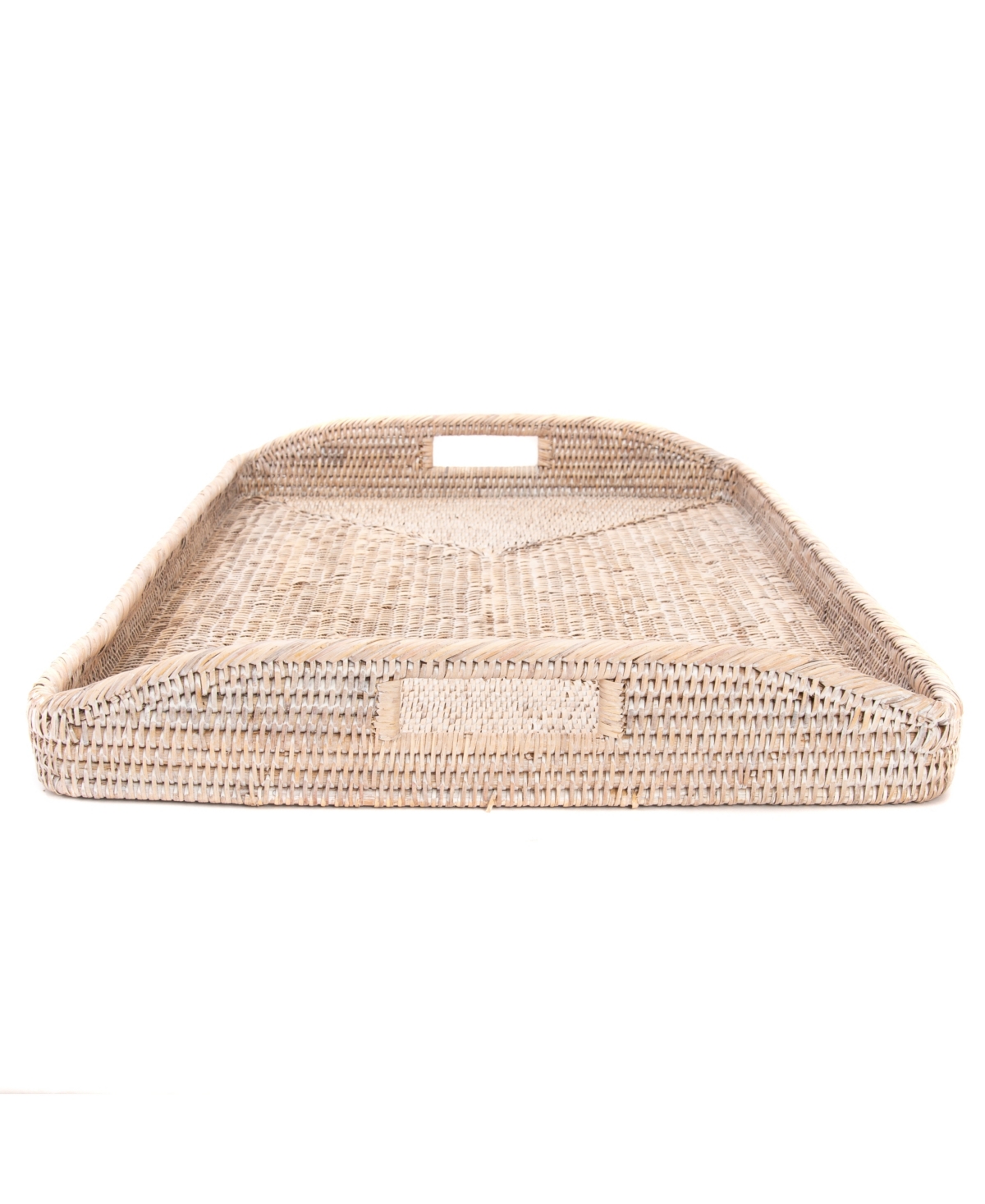 Artifacts Trading Company Artifacts Rattan Rectangular Tray With High Handles
