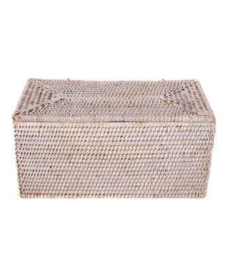 Rectangular Double Toilet Roll Holder with Hinged Lid