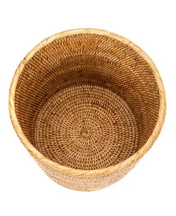 Artifacts Rattan™ Oval Waste Basket With Metal Liner 