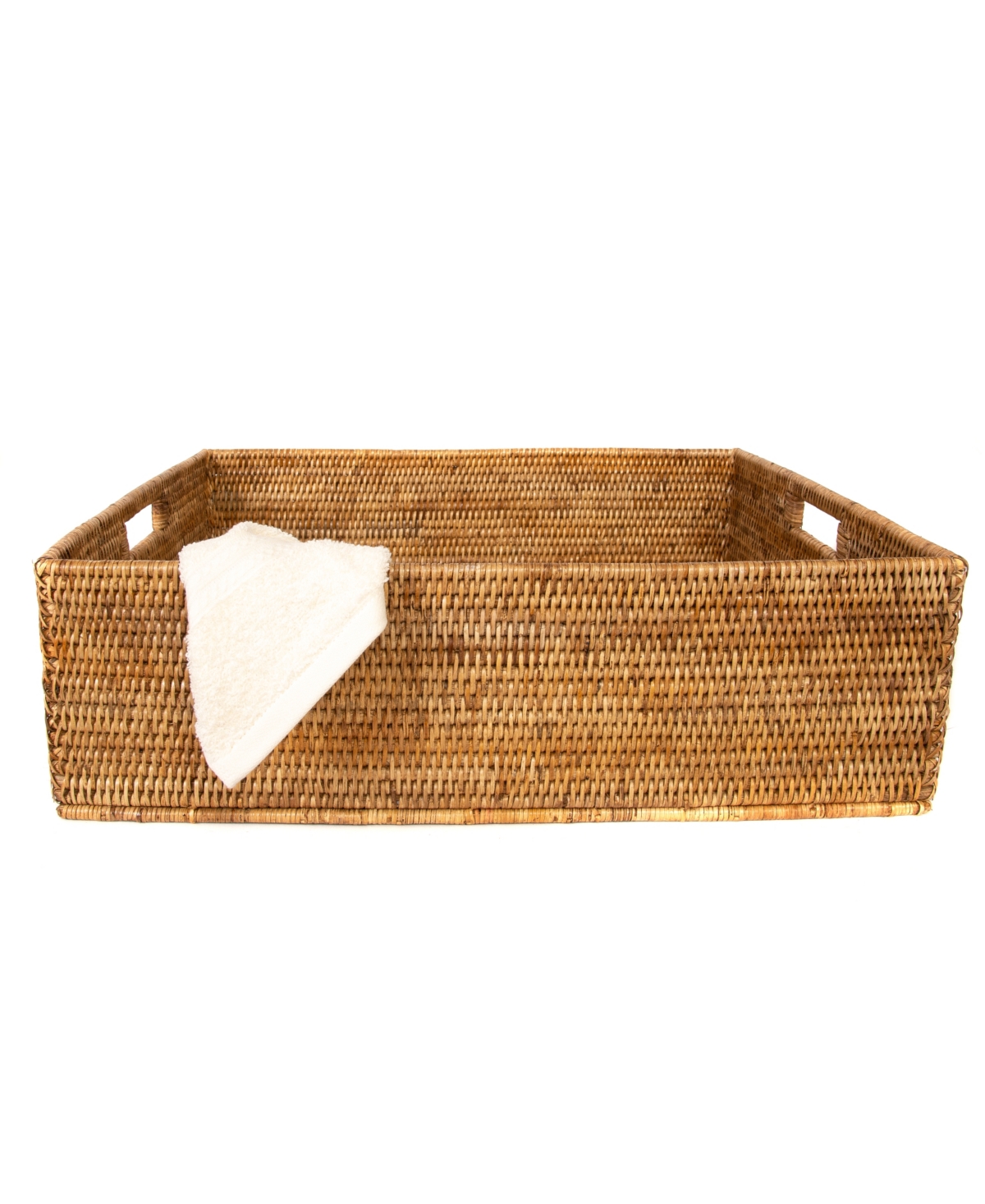 Shop Artifacts Trading Company Artifacts Rattan Rectangular Storage Basket In Honey Brown