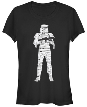 image of Fifth Sun Star Wars Women-s Stormtrooper Mummy Wraps Halloween Short Sleeve Tee Shirt