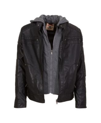 moto jacket with hood