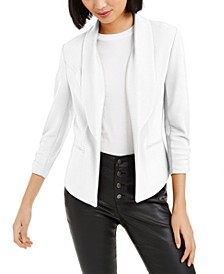 Knit-Crepe Ruched-Sleeve Blazer, XXS-4X, Created for Macy's
