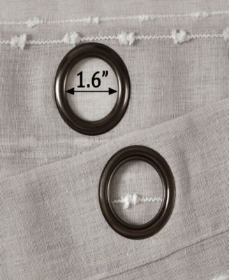 Lush Decor Farmhouse Textured Grommet Sheer Window Curtain Panels