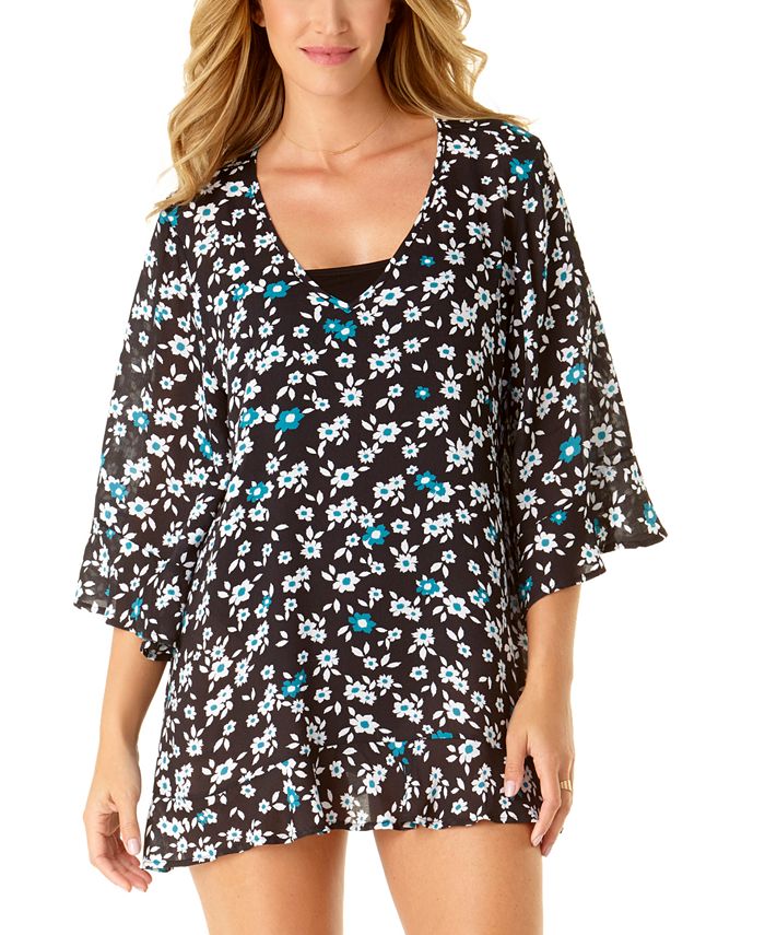Anne Cole Flounce VNeck Tunic Swim CoverUp Macy's