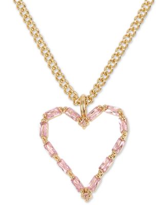 Ciondolo Betsey Johnson Cuore Blu AB Crystal Con Catena Oro - Con Busta Regalo