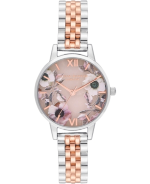 image of Olivia Burton Women-s Semi-Precious Two-Tone Stainless Steel Bracelet Watch 30mm