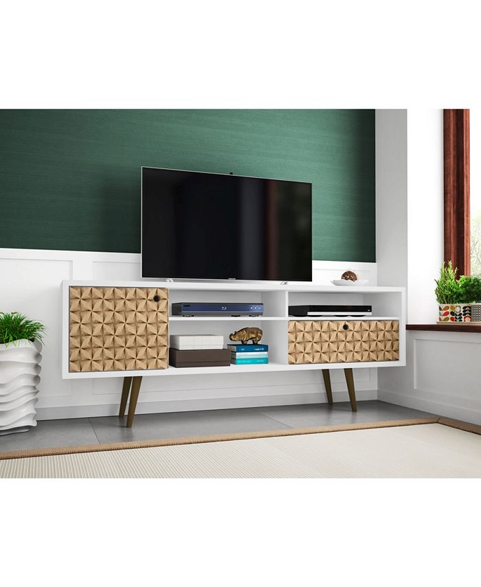 Manhattan Comfort Liberty 70.86" Mid Century Modern TV Stand with 4