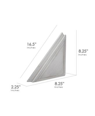 American Art Decor Wood Floating Corner Shelves, Set of 2