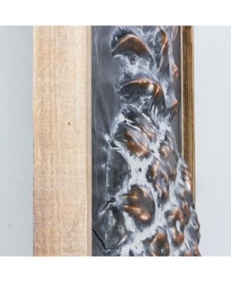 American Art Decor Framed Pineapple Wooden Art