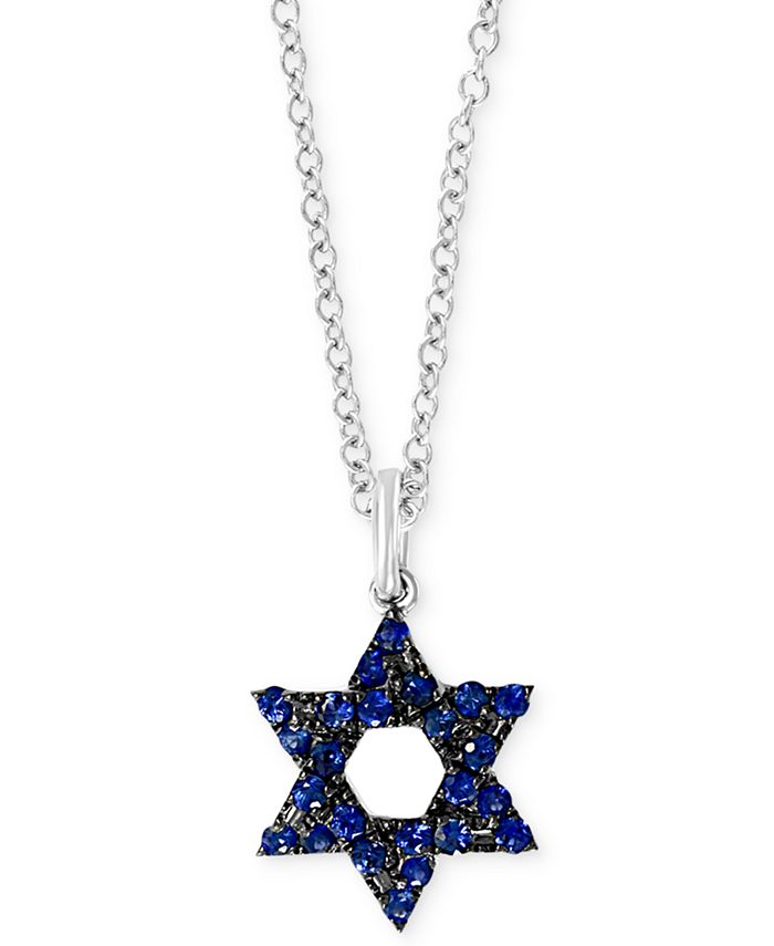 Sapphire star of hotsell david necklace