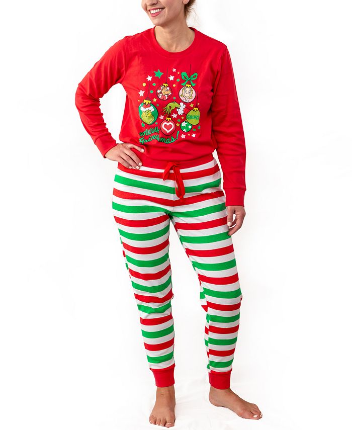 The Grinch Matching Women's Two Piece Plus Size Pajamas, Online Only ...