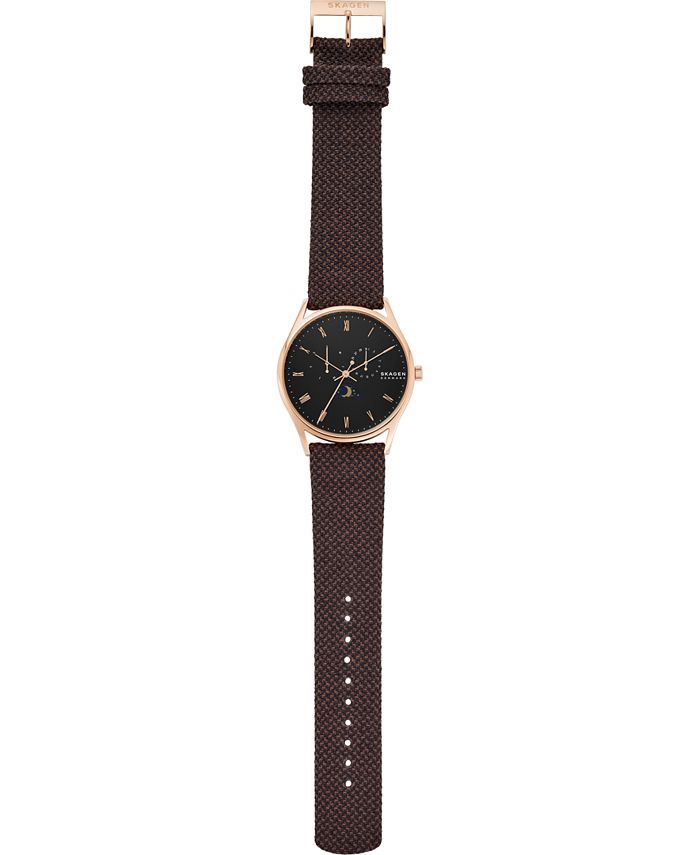 Skagen Men's Holst Kvadrat Brown Nylon Strap Watch 40mm Macy's