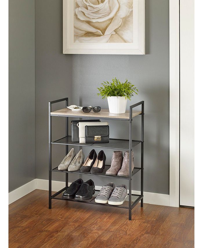 Neatfreak 4Tier Shelf Storage Unit with Wood Top Macy's