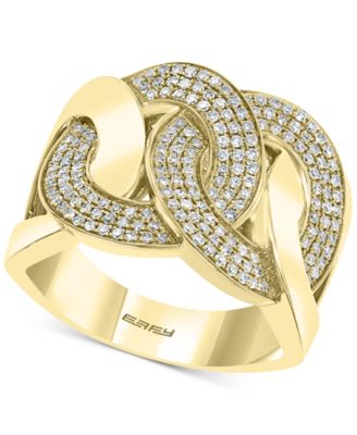 EFFY Collection - Diamond Interlocking Chain Link Statement Ring (1/2 ct. t.w.) in 14k Gold