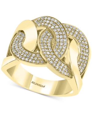 image of Effy Diamond Interlocking Chain Link Statement Ring (1/2 ct. t.w.) in 14k Gold