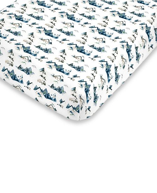 Nojo Mountain Watercolor Fitted Mini Crib Sheet Reviews