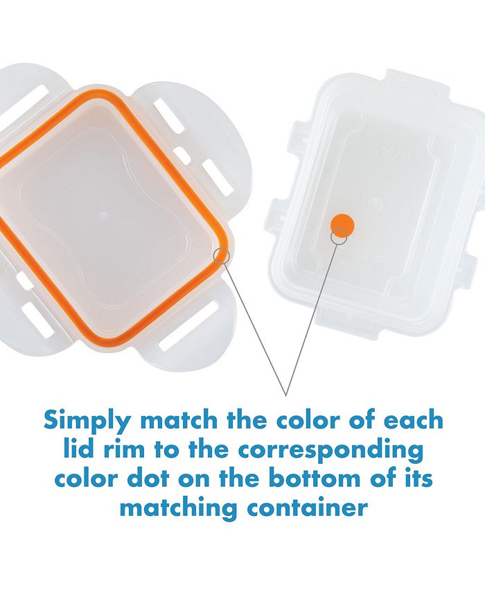 Lock n Lock - Easy Essentials Color Mates Assorted 14-Pc. Food Storage Container Set