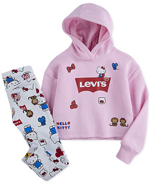 Levi S X Hello Kitty Toddler Girls Hoodie Printed Leggings