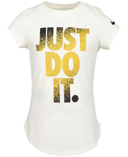 Nike Little Girls Cotton Just Do It T Shirt Reviews Shirts Tops Kids Macy S