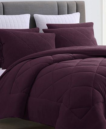 Cathay Home Inc. - Fleece and Microfiber Reversible Twin/Twin XL Comforter Set