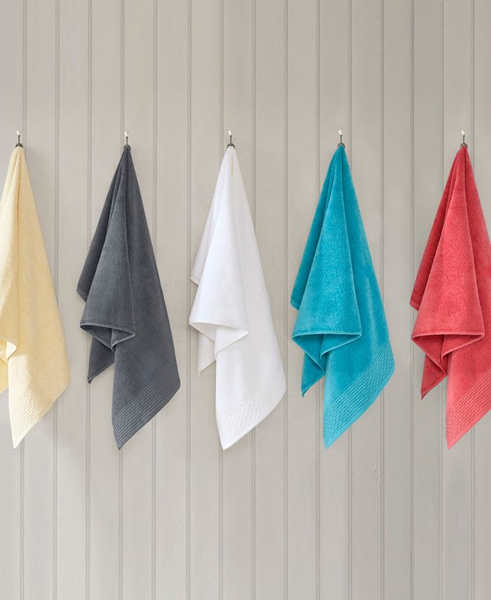 Madison Park Breeze 6Pc. Jacquard Wavy Border Zero Twist Towel Set & Reviews Bath Towels