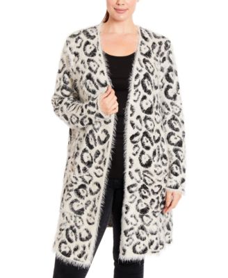 Joseph A - Plus Size Textured Open-Front Cardigan